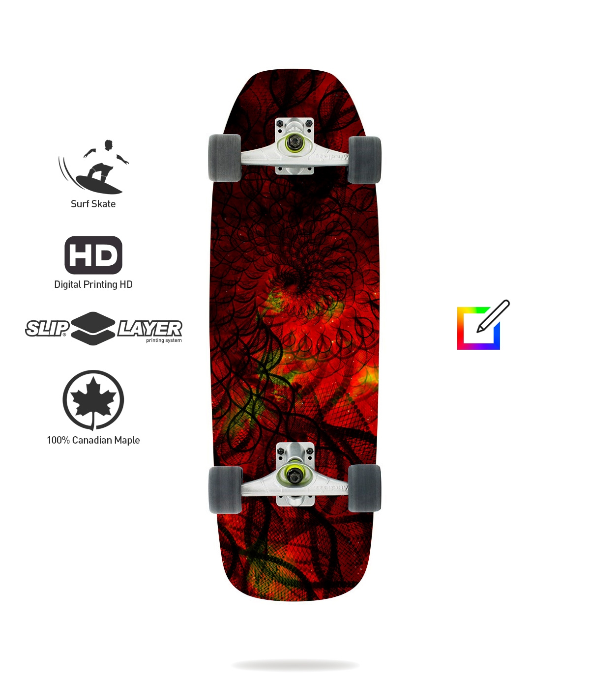 Surf Skate personalizzato Black